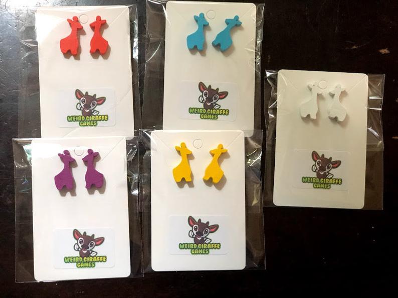 Animal Meeple Stud Earrings | Weird Giraffe Games